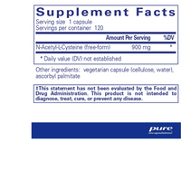 Thumbnail for NAC (n-acetyl-l-cysteine) 900 mg