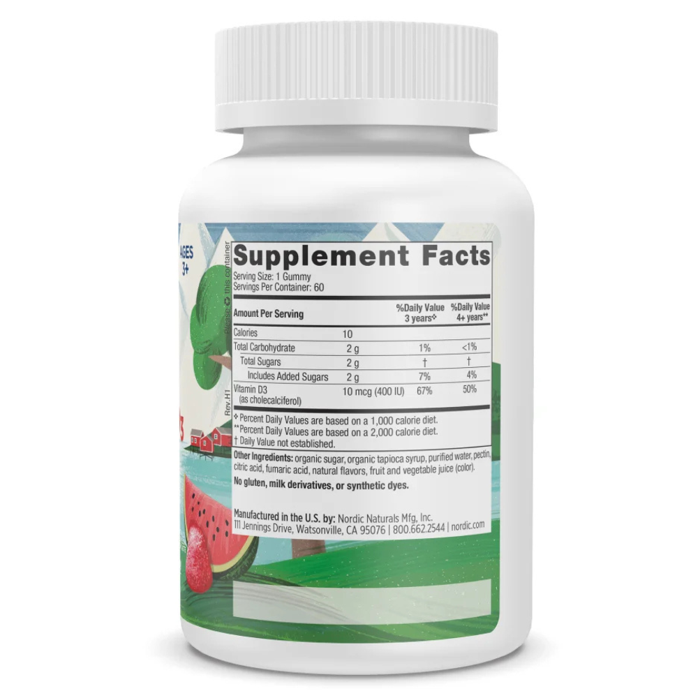 Kids Vitamin D3 Gummies, Watermelon