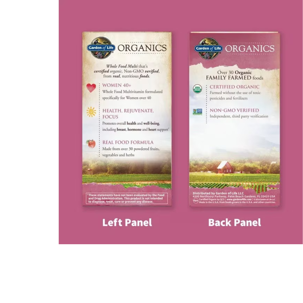 Organics Women's 40+ Multi Tablets