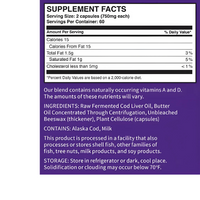 Thumbnail for Fermented Cod Liver Oil & Concentrated Butter Oil Blend – Capsule – MSC certified