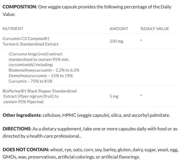 Curcumin C3 Complex