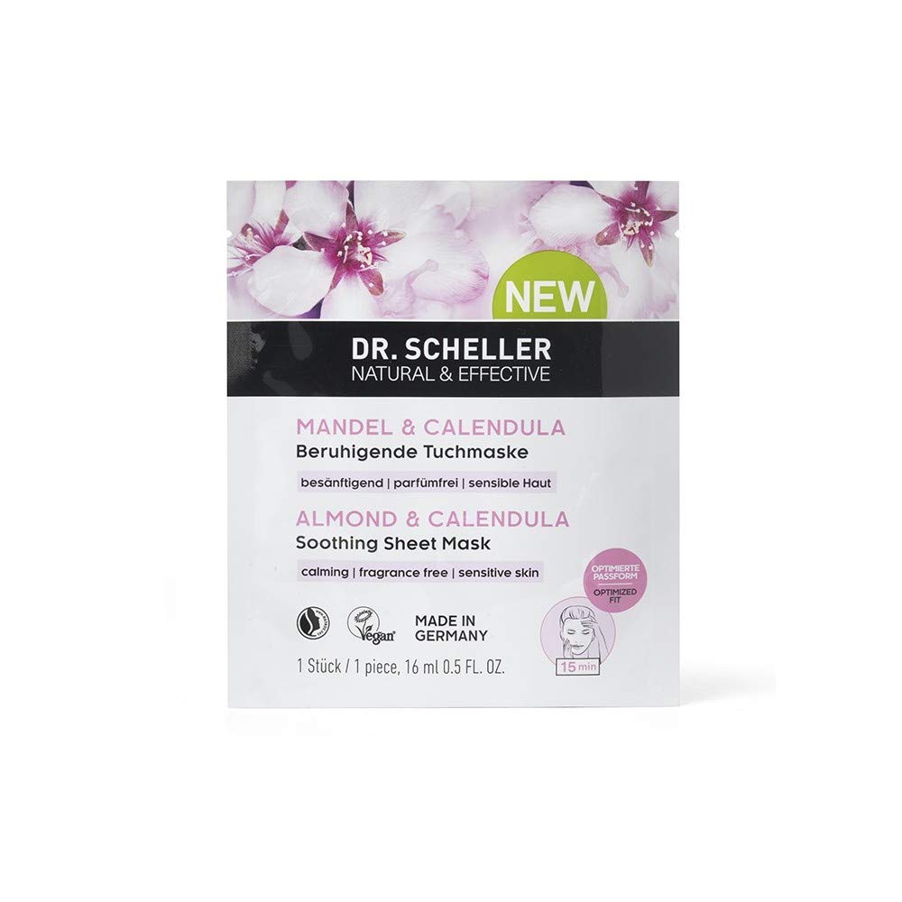 Natural & Effective Almond & Calendula Soothing Sheet Mask- Dr. Scheller