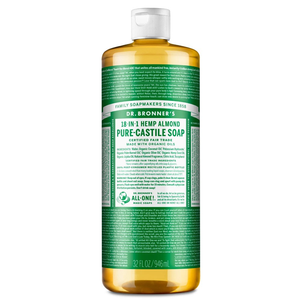 Pure Castile Liquid Soap - Almond - Dr Bronners