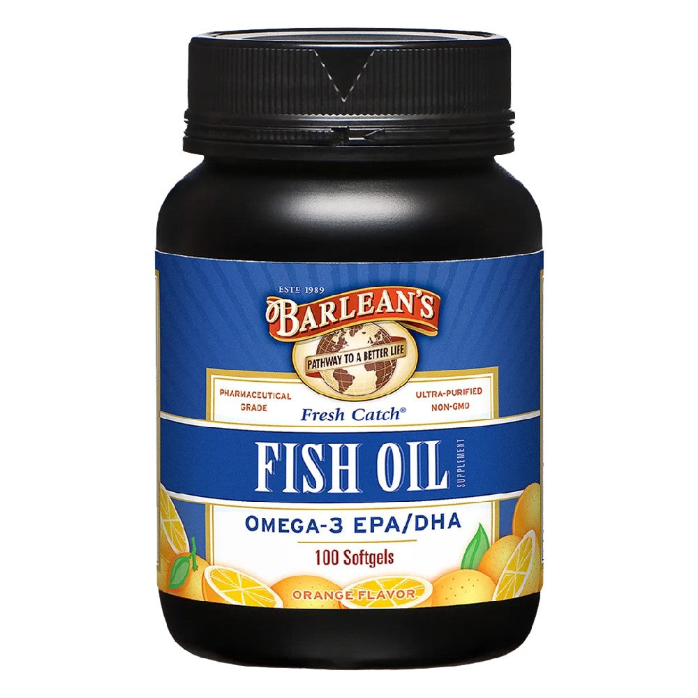 Fresh Catch Orange Flavor Fish Oil - Barleans Organic Oils