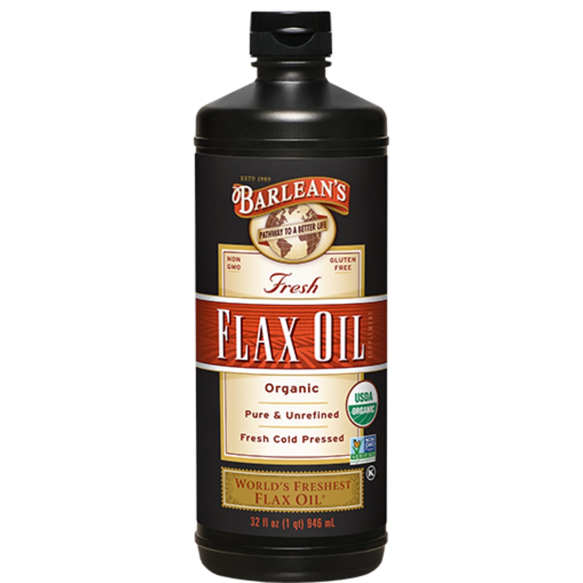Organic Clear Flax Oil - Barleans