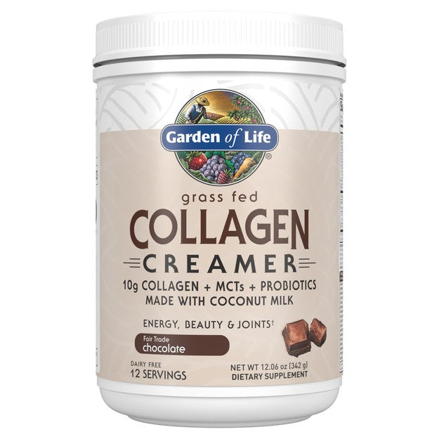 Grass Fed Collagen Creamer Chocolate - Garden of Life