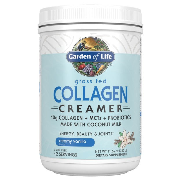 Grass Fed Collagen Creamer Vanilla - Garden of Life