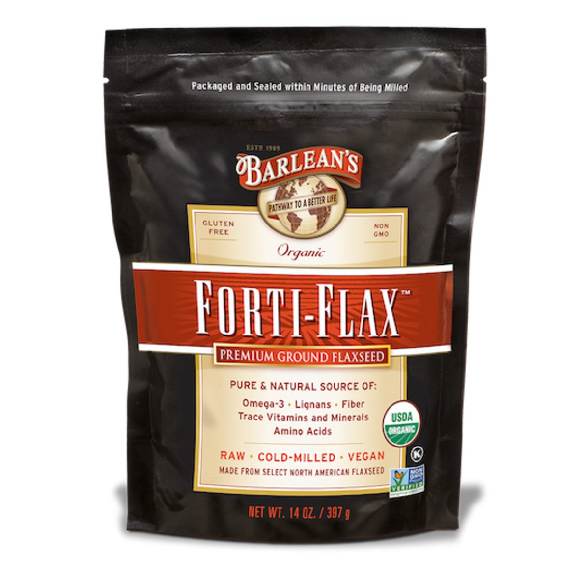 Organic Forti Flax Flax-Seed - Barleans