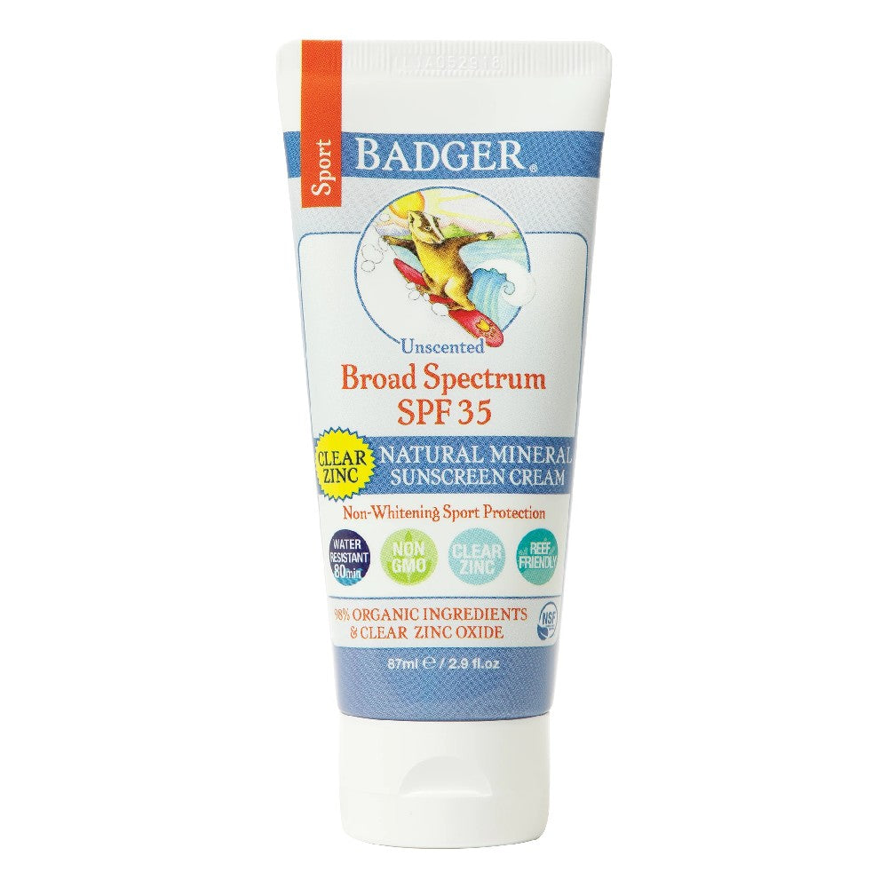 Sport Sunscreen Cream - SPF 35 Unscented - Badger