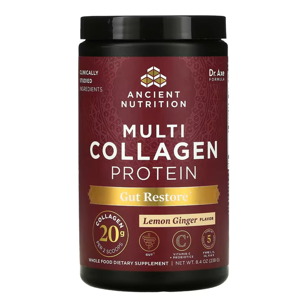 Multi Collagen Protein, Gut Restore, Lemon Ginger - Get Real Nutrition LCC