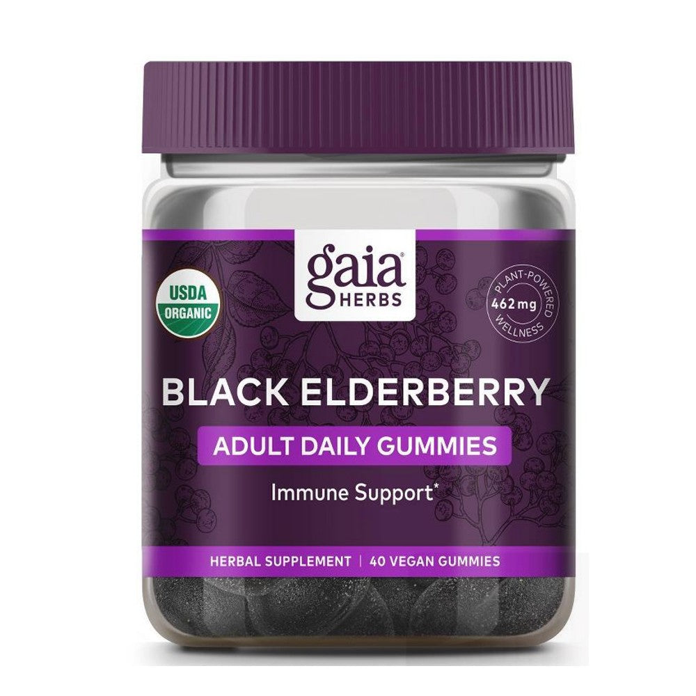 Black Elderberry Adult Daily Gummies - Gaia Herbs