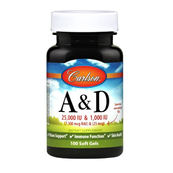 Vitamins A & D 25,000 IU + 1,000 IU -Carlson