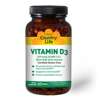 Thumbnail for Vitamin D3 5,000 I.U - Country Life