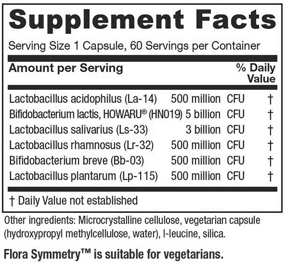 Flora Symmetry, Intestinal Probiotic Support