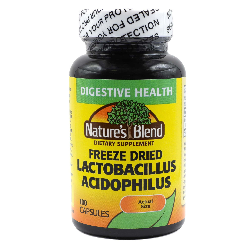 ACIDOPHILUS LACTOBACILLIN FREEZE DRIED 25 MILLION FRIENDLY BACTERIA, 100 CAPSULES