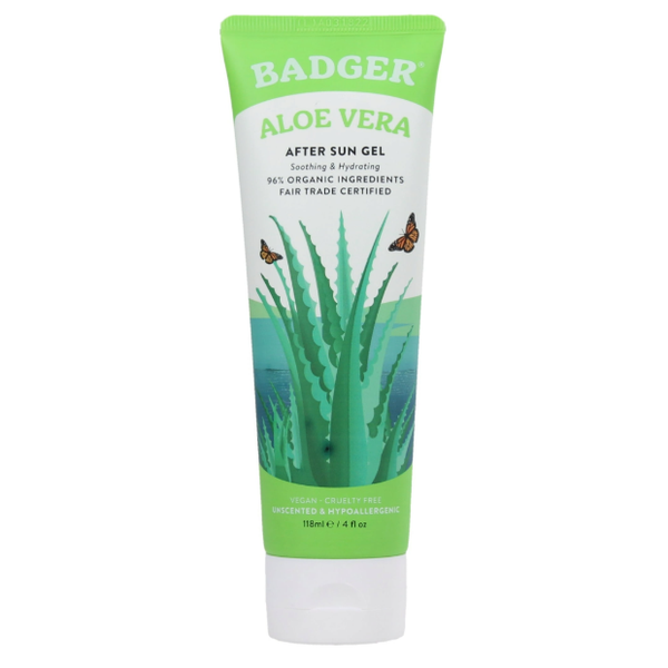 Badger Aloe Vera After Sun Gel, 4, Cruelty Free