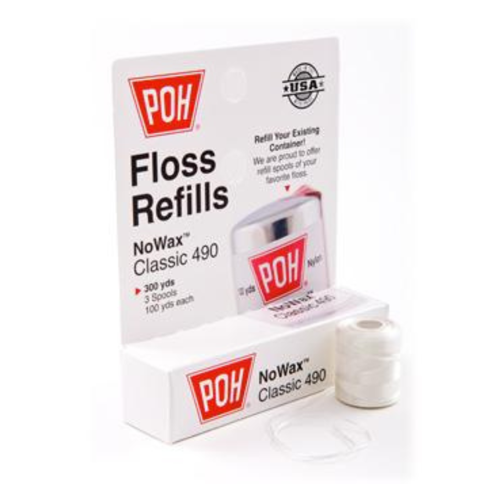 Classic White NoWax 3 x 100 Yard Dental Floss Refills