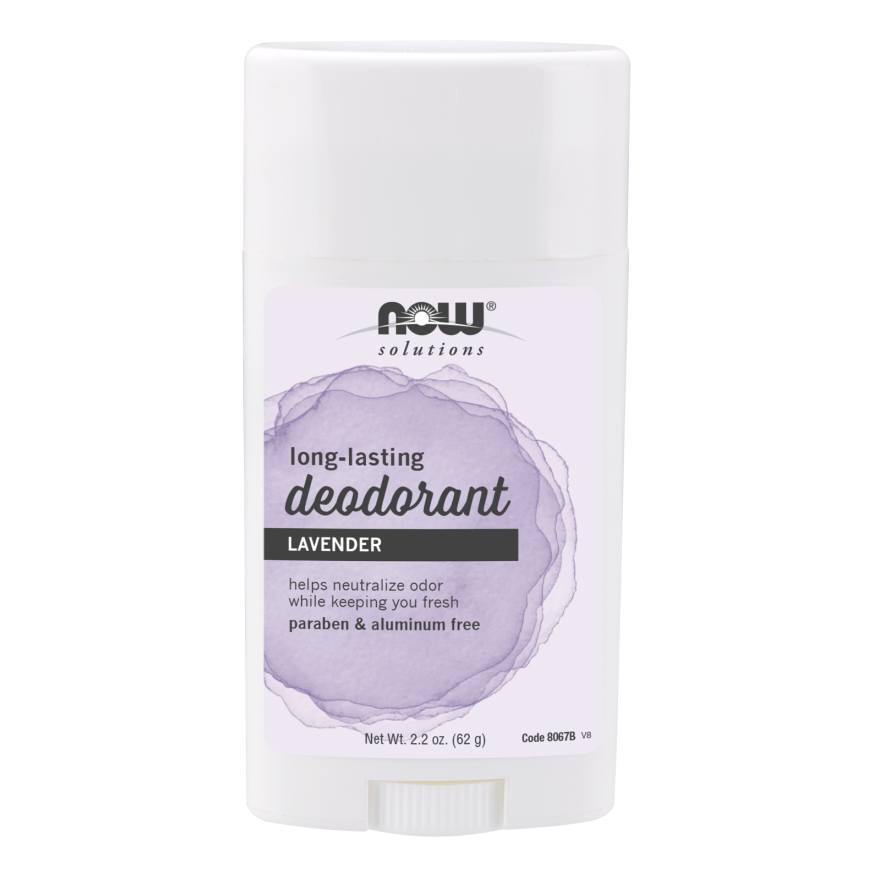 Long-Lasting Deodorant Stick - Lavender - Now Foods