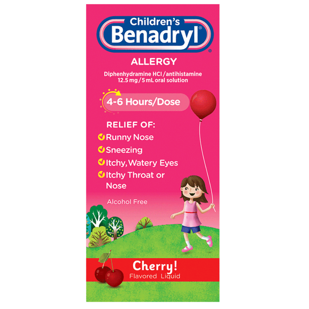 Children’s BENADRYL Allergy Relief Liquid Medicine with Diphenhydramine HCl