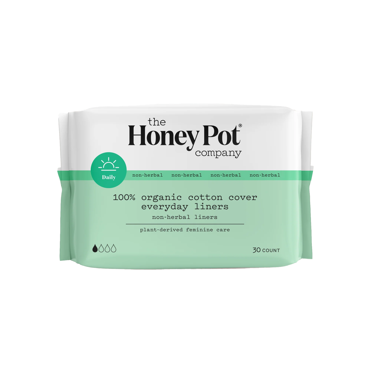 Organic Cotton Cover Non-Herbal Everyday Liners - Honey Pot Comp.