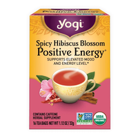 Thumbnail for Spicy Hibiscus Blossom Positive Energy Tea - Yogi Tea