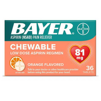 Thumbnail for ASPIRIN BAYER 81 MG ORANGE FLAVOR