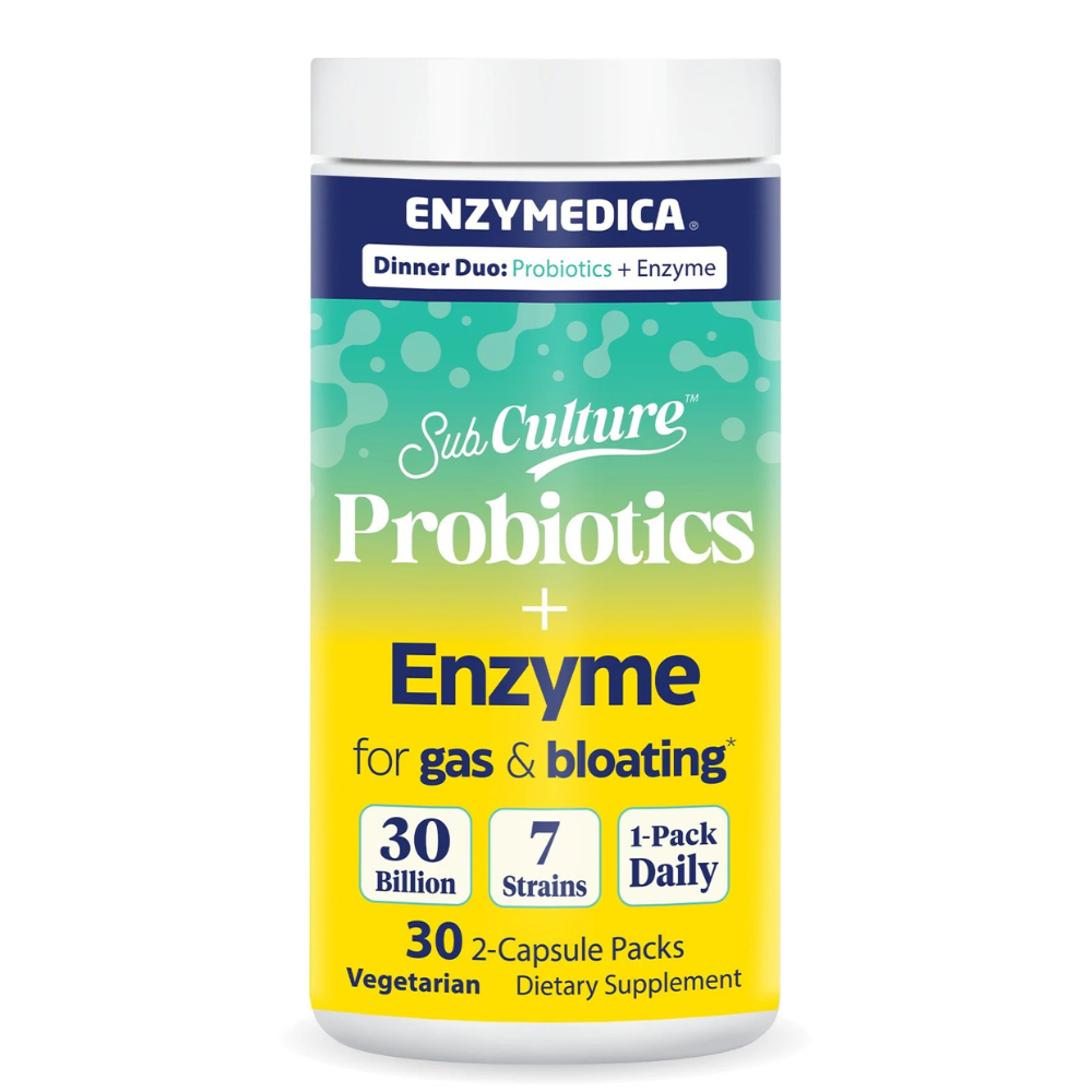 SubCulture Probiotics+Enzymes-Dinner Duo for Gas & Bloating