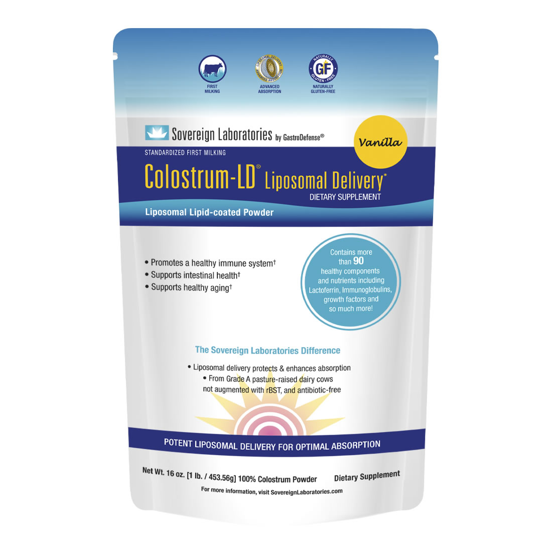 Colostrum-LD Powder Natural Vanilla Flavor - Sovereign Laboratories