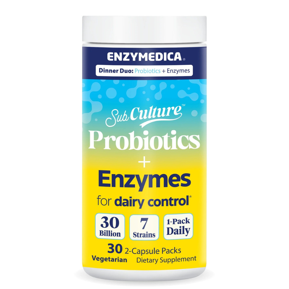 SubCulture Probiotics+Enzymes-Dinner Duo for Dairy Control