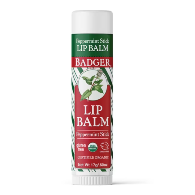 Peppermint Stick Jumbo Lip Balm - Badger