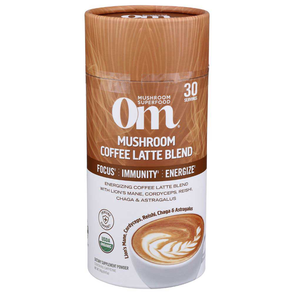 Om Mushrooms, Mushroom Coffee Latte Blend - Omega Nutrition
