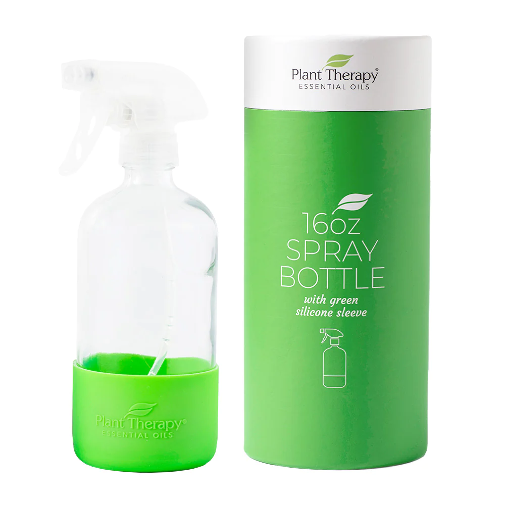 Glass Spray Bottle with Green Sleeve - Plant Therapy
