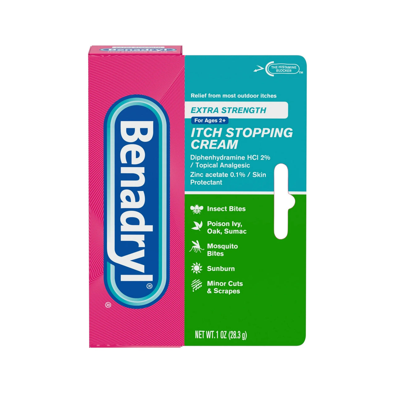 BENADRYL Itch Stopping Cream Extra Strength Itchy Skin and Rash Relief with Diphenhydramine