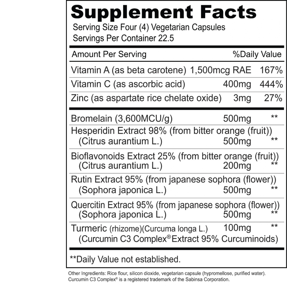 ENFLAM  High-Potency Flavonoid & Curcumin C3 Complex for Inflammatory Balance