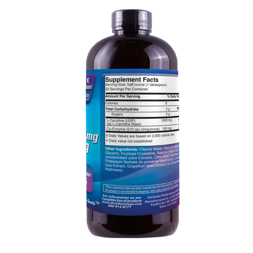 Liquid L-Carnitine 1000mg CoQ10 100mg
