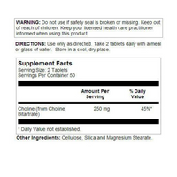 Thumbnail for Choline Tablets 250 mg