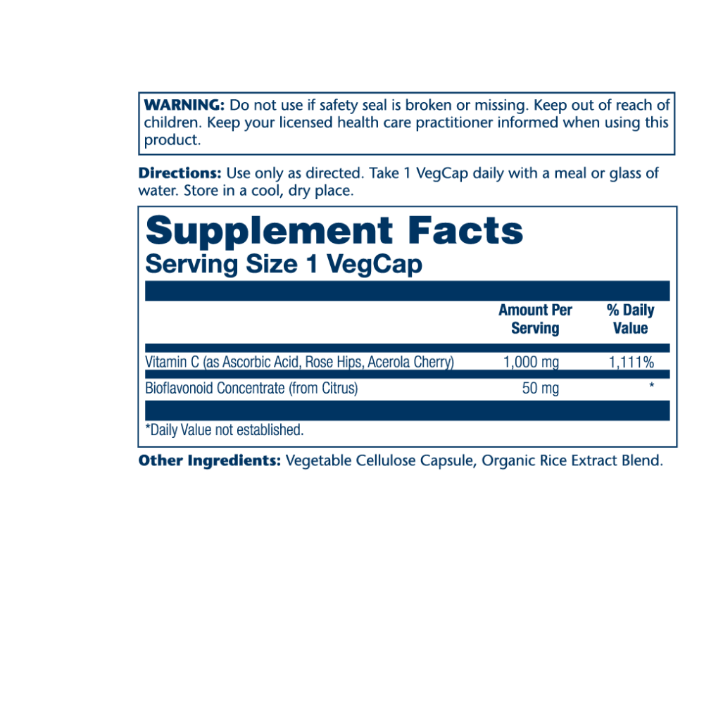 Vitamin C with Rose Hips, Acerola & Bioflavonoids 1000mg