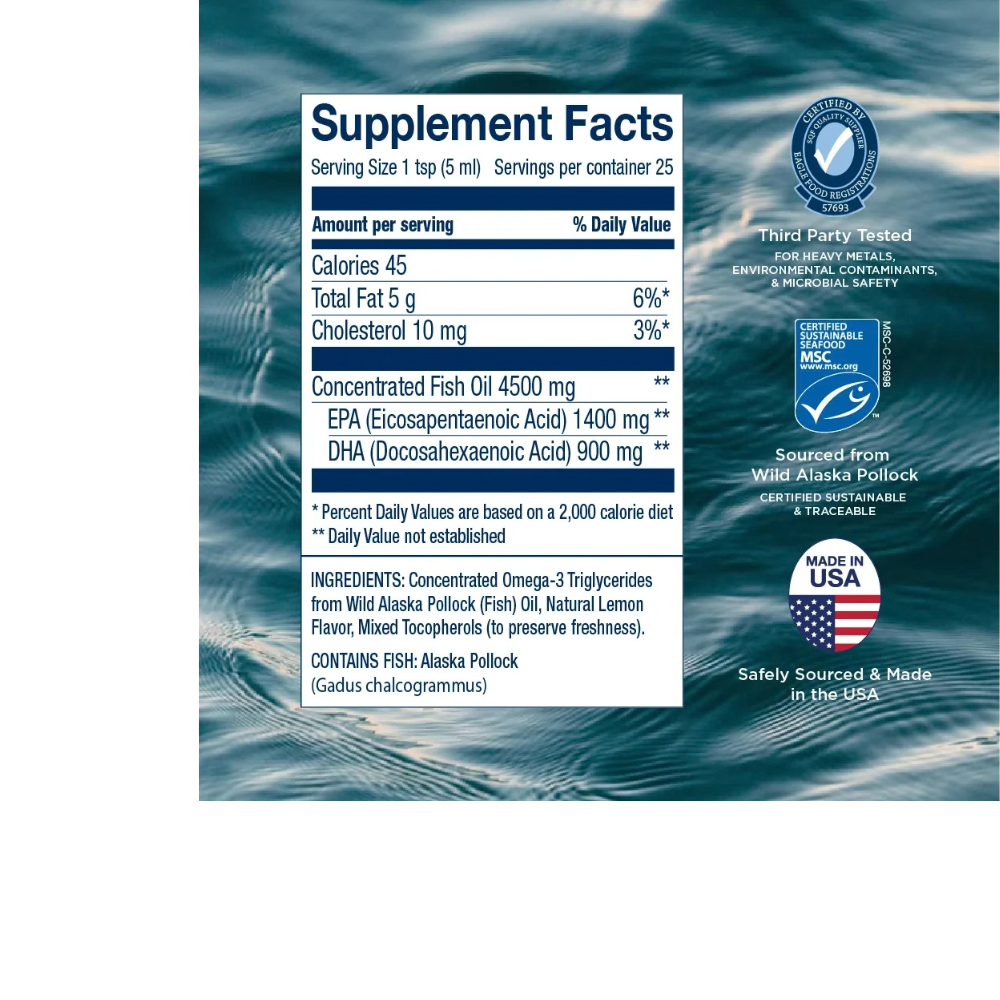 Peak Omega-3 Liquid: More Omega-3 in One Simple Teaspoon