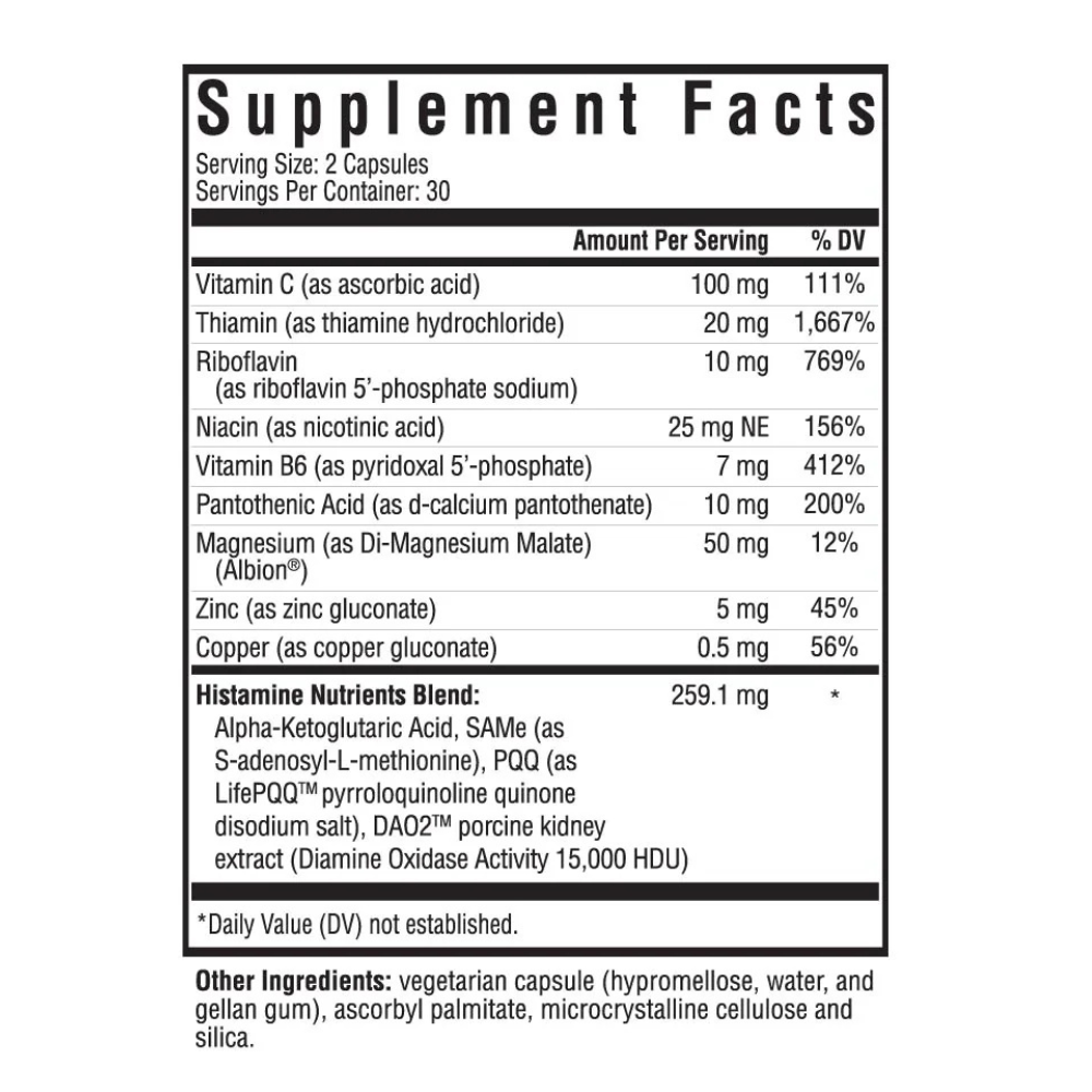 Histamine Nutrients - Formerly Histamine Block Plus