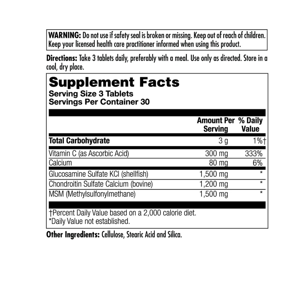 GLUCOSAMINE CHONDROITIN MSM