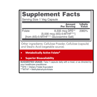 Thumbnail for 5-METHYL FOLATE 5000 MCG