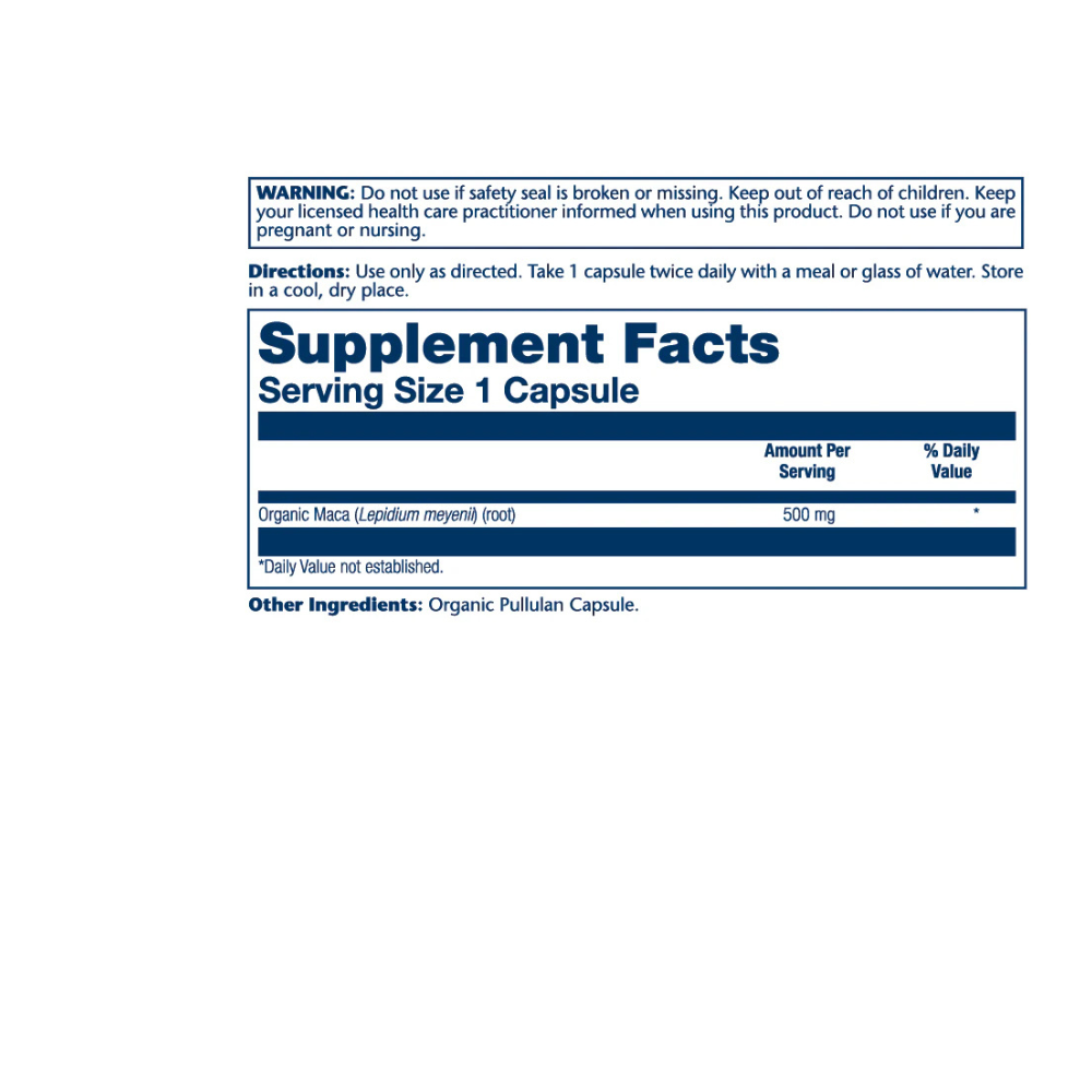 Organic Maca Root 500mg