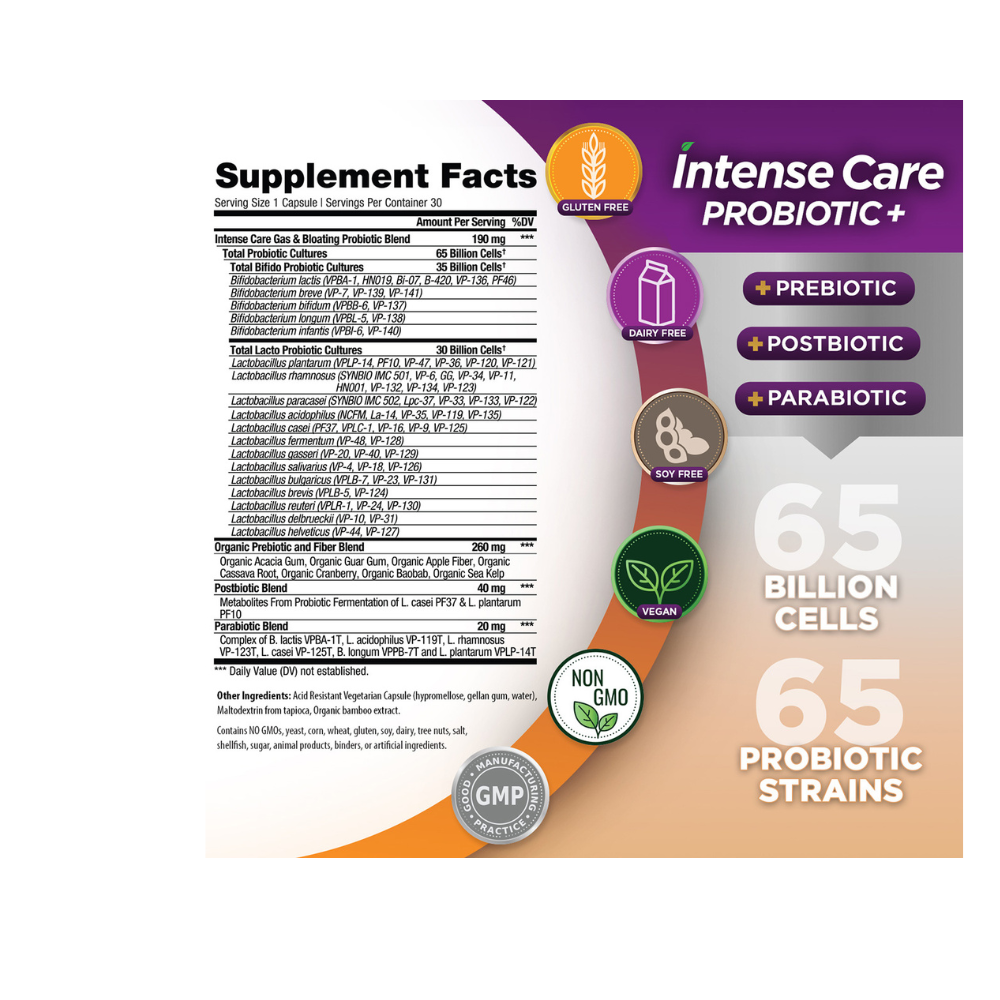 INTENSE CARE GAS BLOATING PROBIOTIC