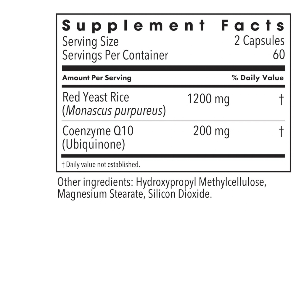 Metabolic Maintenance Arroz de Levadura Roja con CoQ10