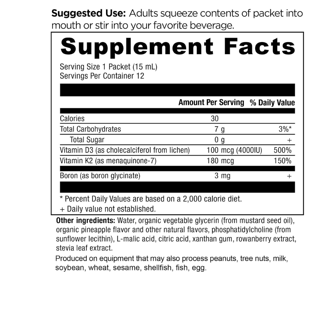 LIPOSOMAL VITAMIN D3+K2 PINEAPPLE