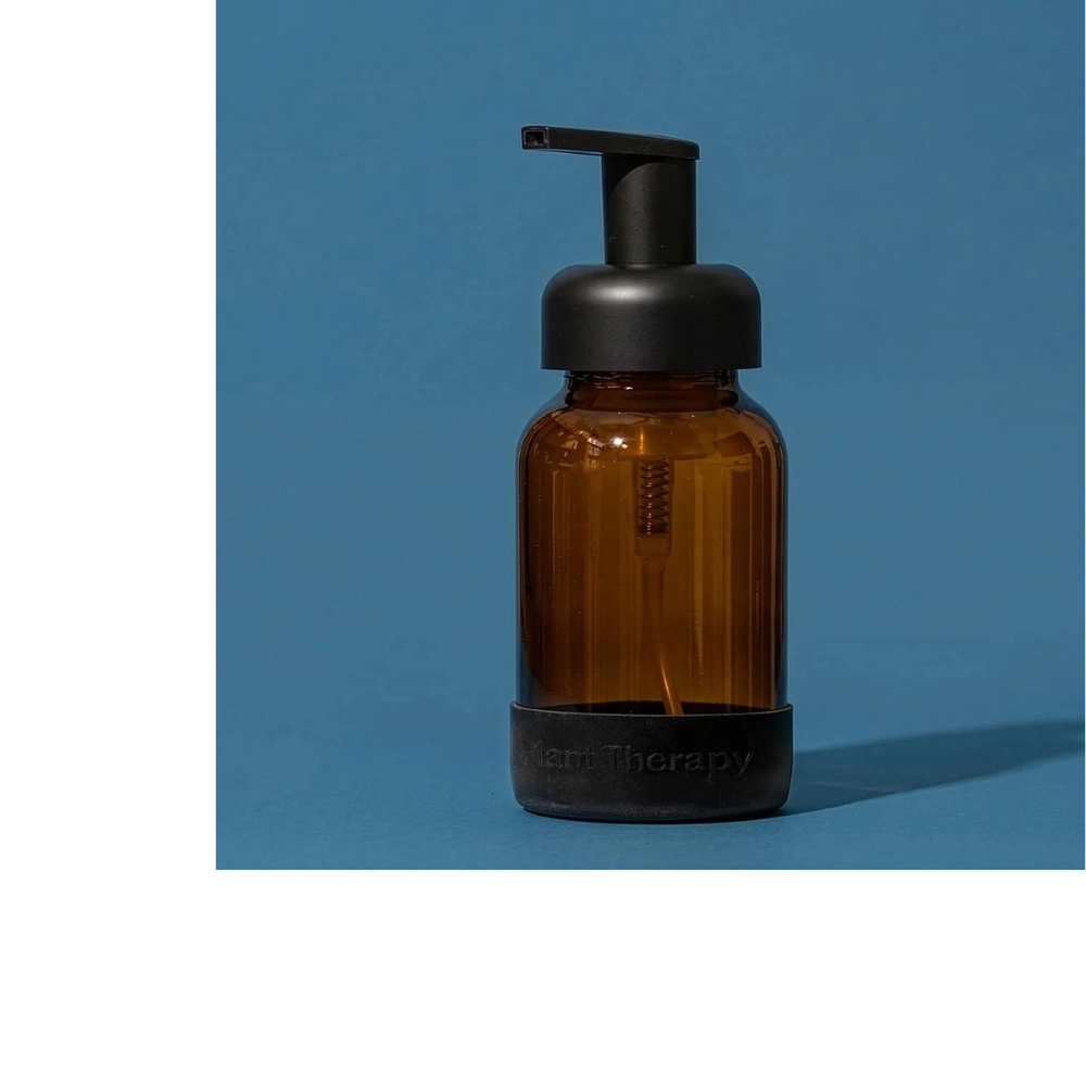 Next Glass Foaming Bottle with Black Silicone Sleeve