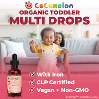 Thumbnail for CoComelon Organic Toddler Multivitamin with Iron Liquid Drops - Mary Ruths Organics