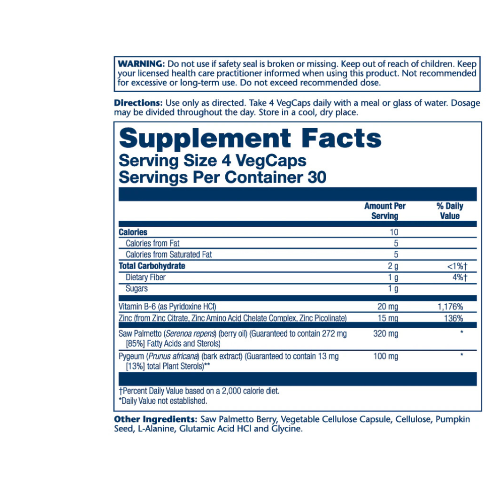 Pygeum & Saw Palmetto Extracts with Zinc