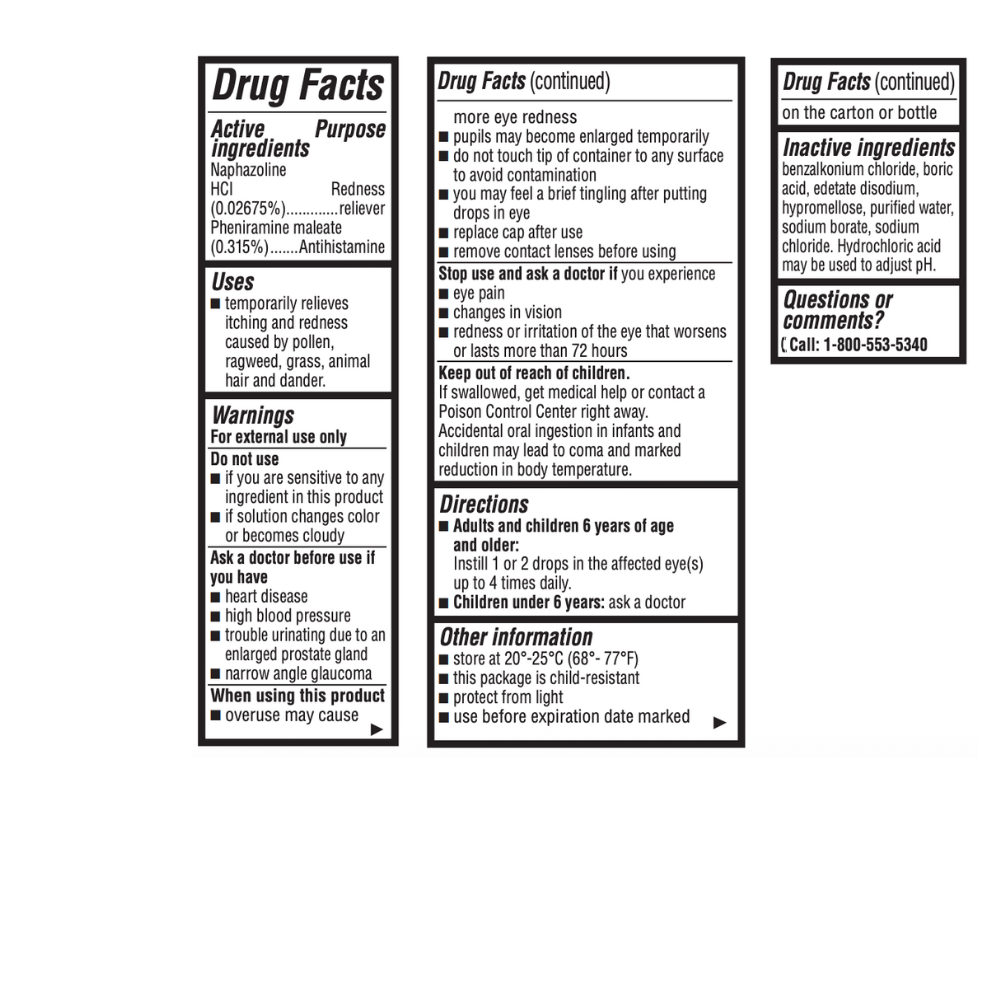 Opcon-A Antihistamine and Redness Reliever Eye Drops
