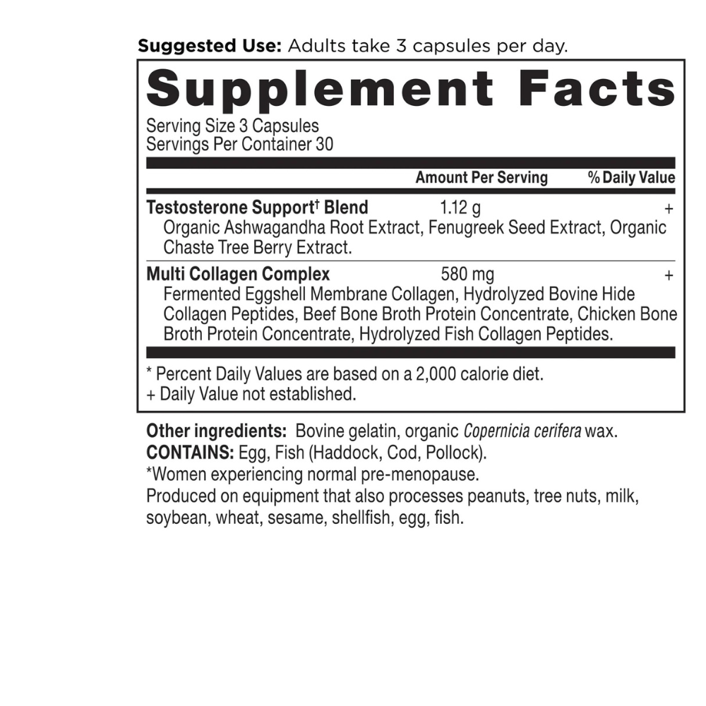 TESTOSTERONE SUPPORT FOR WOMEN + COLLAGEN